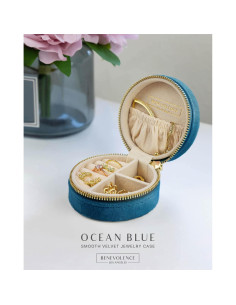 Caja de Joyería de Viaje Benevolence LA Terciopelo Azul 2