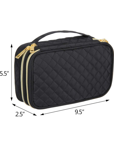 Estuche de Joyería Teamoy Doble Capa Negro 24.1x14x6.4cm