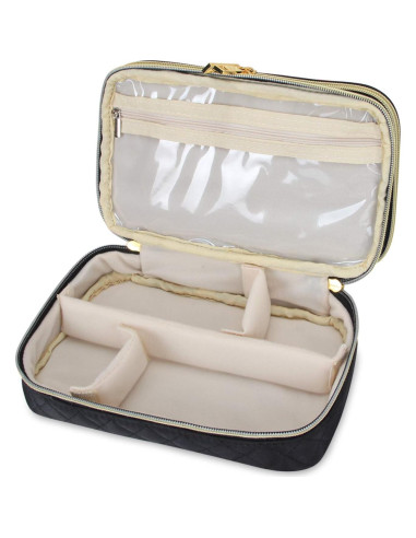 Estuche de Joyería Teamoy Doble Capa Negro 24.1x14x6.4cm