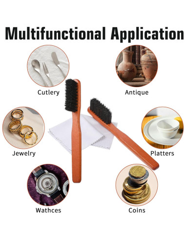 Juego de Limpieza de Joyería Neyauo 6 Piezas Cepillos y Paños