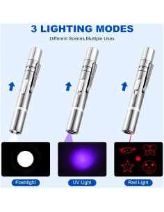 Puntero láser para gatos y perros Yiwu 9127, carga USB, 5 modos 2