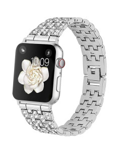 Banda de Joyería Dsytom para Apple Watch 38-49mm Plata 2