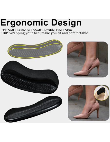 Almohadillas de Talón de Gel PESIAKOME - Previene Rozaduras y Ampollas