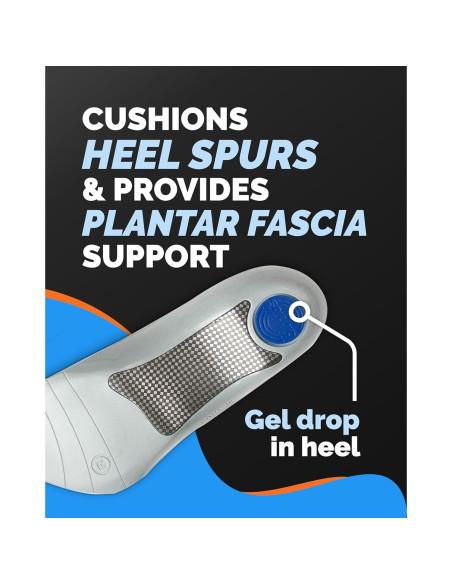 Plantillas Ortopédicas Airplus 3/4 para Fascitis Plantar - Gel