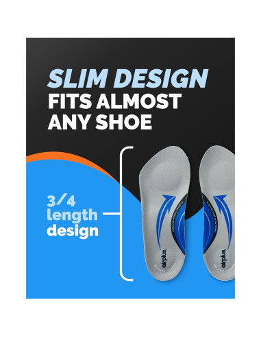 Plantillas Ortopédicas Airplus 3/4 para Fascitis Plantar - Gel