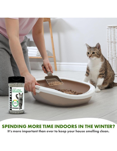 Desodorante para Gato Scent Away 298g - Sin Fragancia, Carbono Activo