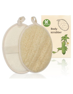 Esponja Exfoliante de Lufa Natural YOTDHUO - Paquete de 2