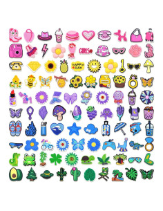 100 Encantos para Zapatos Multicolor - Decoración Creativa