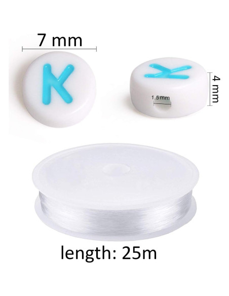 1900 Perlas Acrílicas Letras y Números DECYOOL para DIY