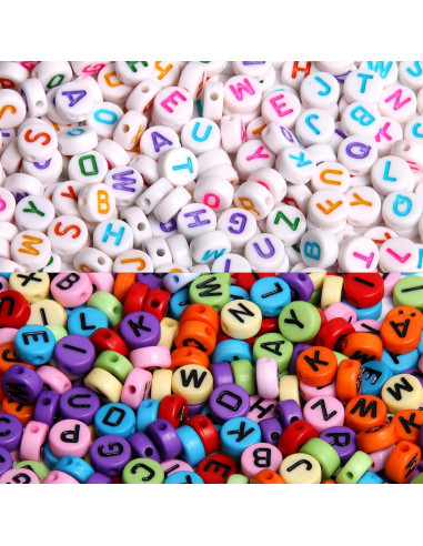 1900 Perlas Acrílicas Letras y Números DECYOOL para DIY