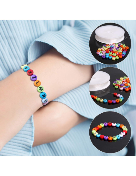 1900 Perlas Acrílicas Letras y Números DECYOOL para DIY