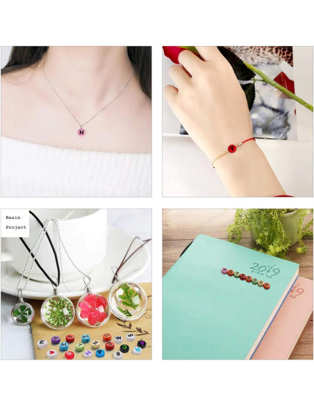 1900 Perlas Acrílicas Letras y Números DECYOOL para DIY