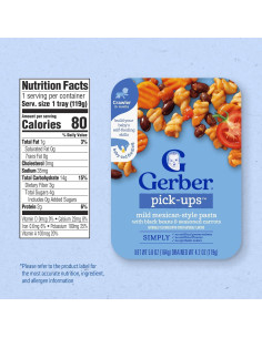 Comida para Bebés Gerber Pick-Ups 6x163g Pasta Estilo Mexicano 2