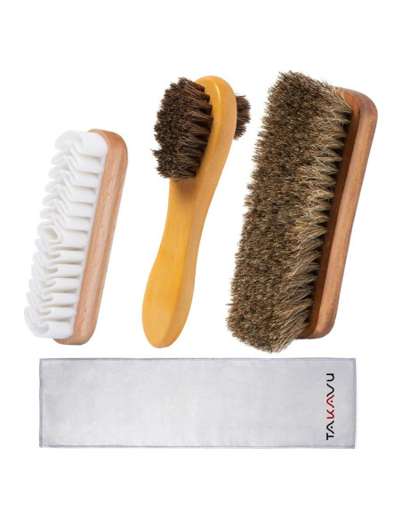 Kit de Cepillos para Brillar Zapatos TAKAVU - 4 Piezas