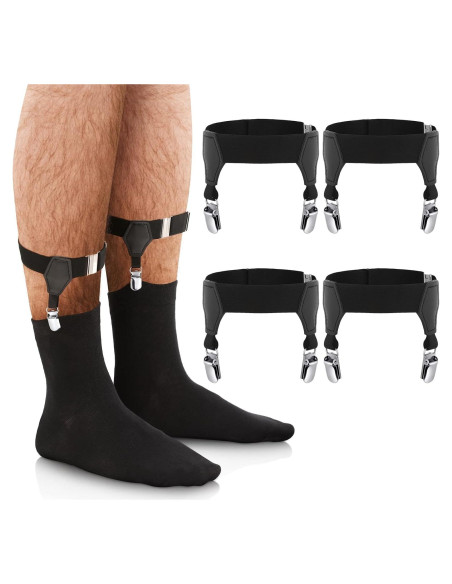 Suspensores de Calcetines para Hombres Eurzom 2 Pares Ajustables