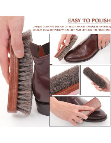 Kit de Cepillos para Brillar Zapatos TAKAVU - 4 Piezas