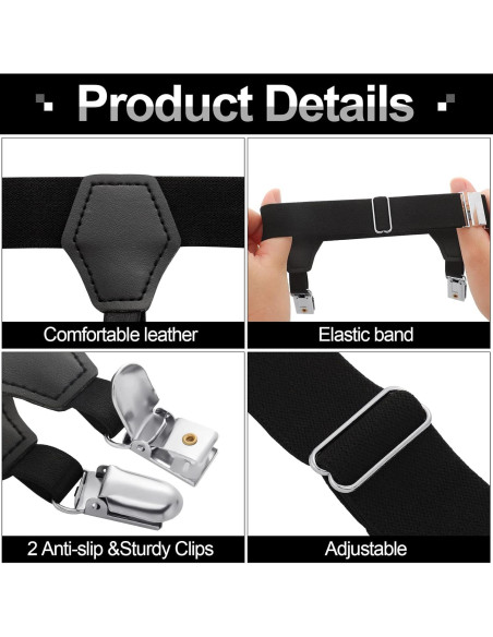 Suspensores de Calcetines para Hombres Eurzom 2 Pares Ajustables