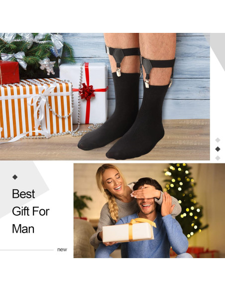 Suspensores de Calcetines para Hombres Eurzom 2 Pares Ajustables