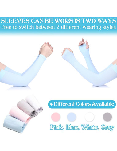Mangas Largas UV ZeeDix 8 Pares Enfriadoras para Deportes