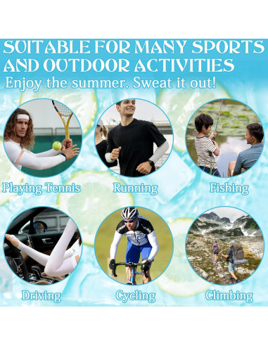 Mangas Largas UV ZeeDix 8 Pares Enfriadoras para Deportes