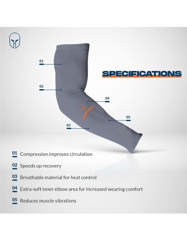 Manguitos Antideslizantes Armoray UV para Hombres y Mujeres - 4 Pares