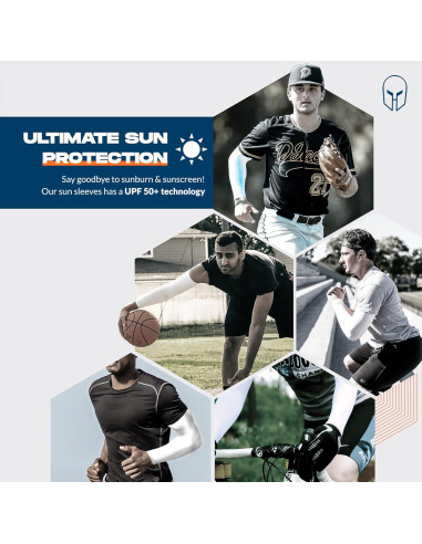 Manguitos Antideslizantes Armoray UV para Hombres y Mujeres - 4 Pares