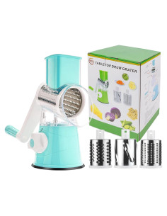 Rallador de Queso Rotatorio Genérico con 3 Cuchillas Inoxidable