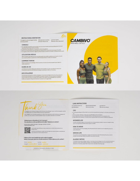 Faja para Tobillo CAMBIVO Mediana Negra Pie Izquierdo