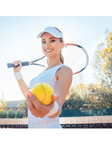 8 Muñequera Deportiva Naturahand Algodón Elástico Negro Blanco