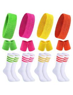 Conjunto Deportivo Neón para Mujeres - Diademas y Muñequera