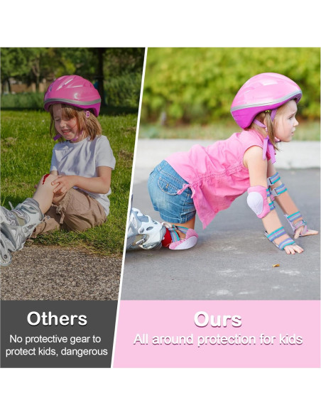 Conjunto de Protección FIODAY para Niños 3-8 Años Rosa