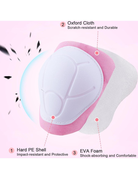 Conjunto de Protección FIODAY para Niños 3-8 Años Rosa