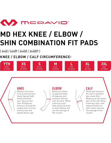 Mangas de rodilla McDavid HEX para hombres y mujeres - Negro