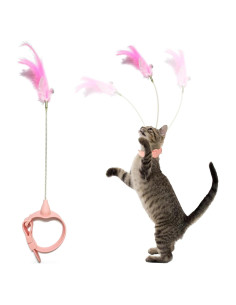 Collar para Gato con Juguete de Plumas y Campana HAIBOYIBO