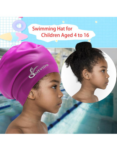 Gorra de Baño Extra Grande Geltvilra para Niños y Niñas