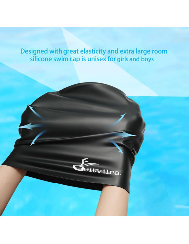 Gorra de Baño Extra Grande Geltvilra para Niños y Niñas
