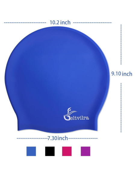 Gorra de Baño Extra Grande Geltvilra para Niños y Niñas
