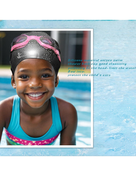 Gorra de Baño Extra Grande Geltvilra para Niños y Niñas