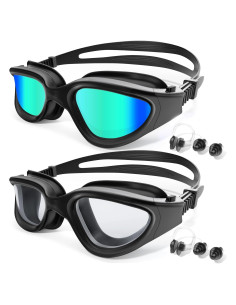 Paquete de 2 Gafas de Natación Antivaho Tenfold para Adultos