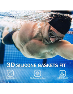 Paquete de 2 Gafas de Natación Antivaho Tenfold para Adultos 2