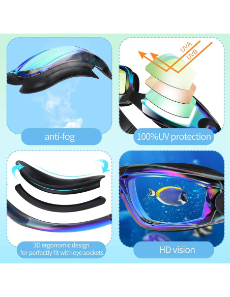 Gafas de natación Yexiya 30 pares con protección UV y antiempañante