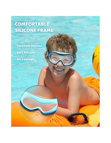 Gafas de Natación Aegend para Niños 3-15 Años Antivaho UV