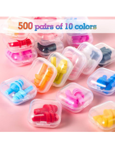 300 Pares de Tapones para Oídos Sratte Silicona Reutilizables 2