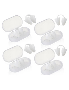 4 Tapones Nasales para Nadar Silicona CPEGHDVM con Bolsa