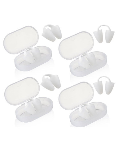 4 Tapones Nasales para Nadar Silicona CPEGHDVM con Bolsa