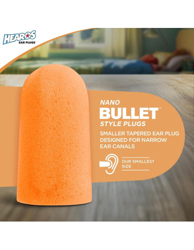 Tapones de Oído HEAROS Nanos NRR 28 Extra Pequeños 25 Pares