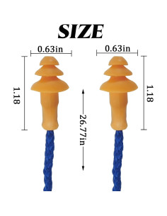 Tapones para Oídos GXXMEI 100 Pares Silicona Reutilizables 2