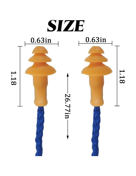 Tapones para Oídos GXXMEI 100 Pares Silicona Reutilizables