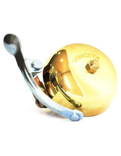 Campana de Bicicleta Vintage Vincita de Latón Dorado 7cm