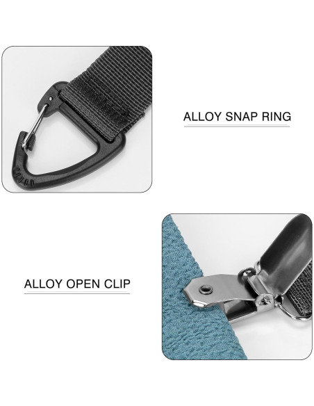 Gancho para Toalla de Tenis TOCCOOL - Clips para Mochila y Cerca (3 PCS)